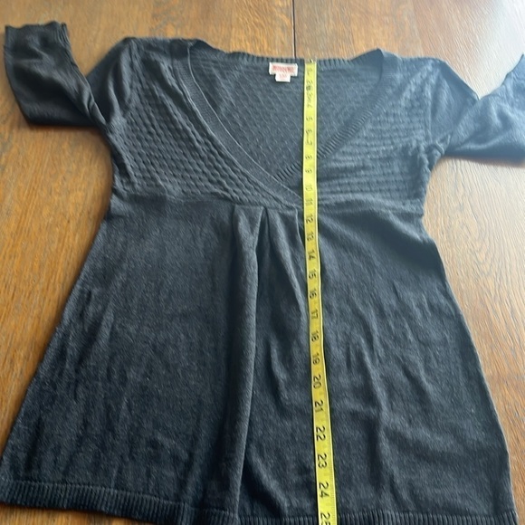 Mossimo Supply Co Gray Mock Wrap Sweater Lightweight 3/4 Sleeves Size Medium - Picture 9 of 15